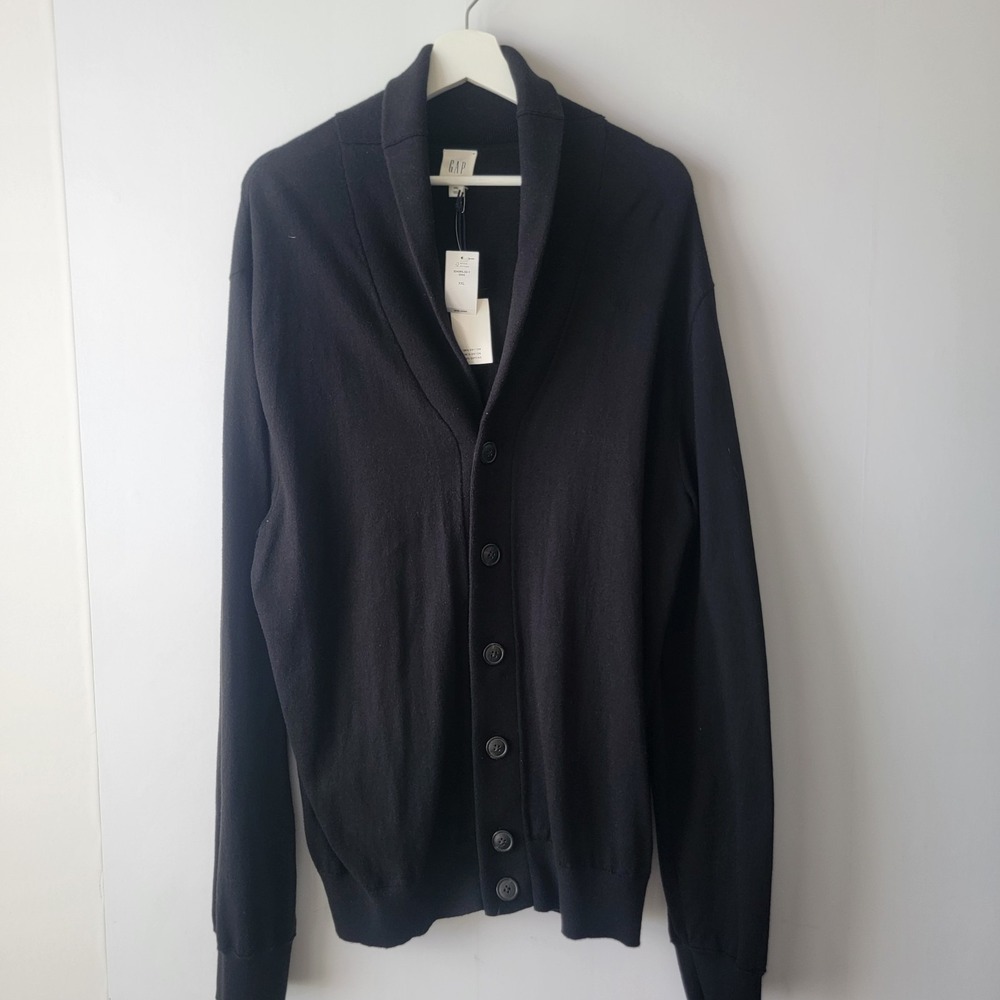 Gap men's Shawl Cardigan size XXL cotton knit long sleeve button front